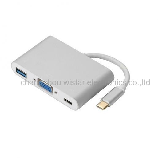 WISTAR YUSBC-HD20 USB Type c to HDMI+USB3.0+Type c jack