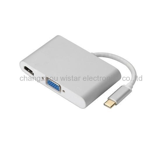 WISTAR TCA-02 USB C to HDMI VGA Adapter
