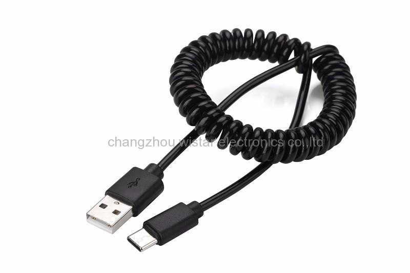 WISTAR SC-04 spiral Micro usb charging cable